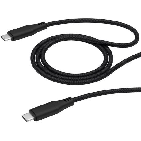 Кабель USB2.0 Type C-Type C 1.2m черный Deppa (72284) ткань