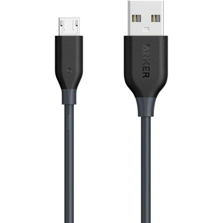 Кабель USB-MicroUSB 3m Anker Powerline (A8134H12), черный
