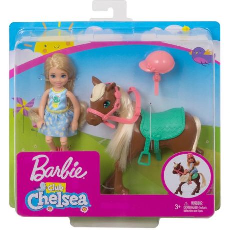 Mattel Barbie Игровой набор Челси и пони GHV78