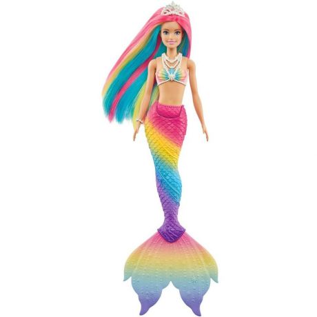 Кукла Mattel Barbie Русалочка меняющая цвет с разноцветными волосами GTF89