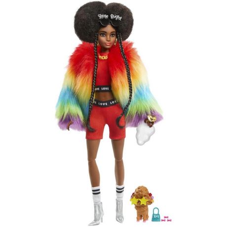 Кукла Mattel Barbie Экстра - Кукла в радужном пальто GVR04