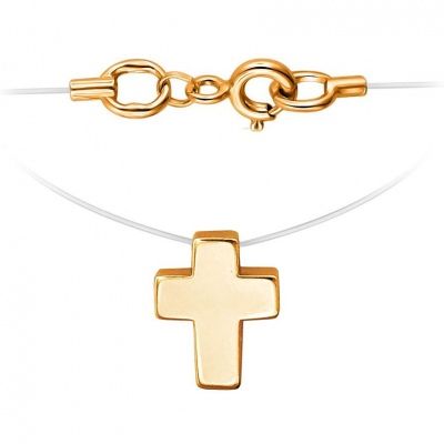 Колье Крест из красного золота