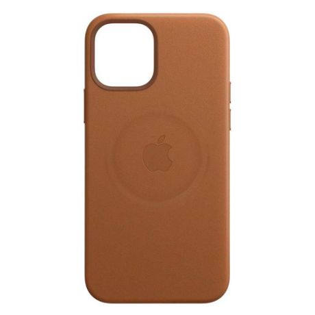 Чехол (клип-кейс) APPLE Leather Case with MagSafe, для Apple iPhone 12 mini, золотисто-коричневый [mhk93ze/a]