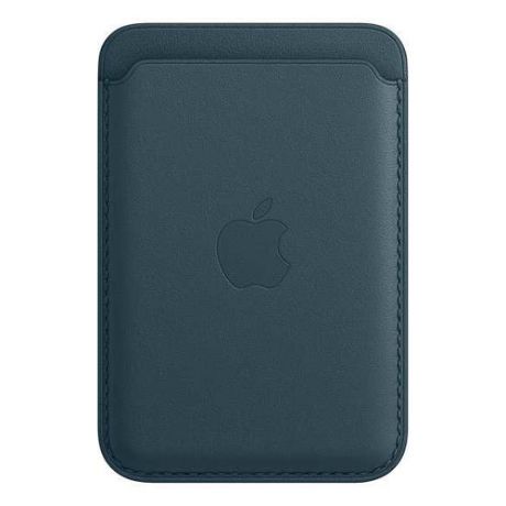 Чехол (футляр) APPLE Leather Wallet with MagSafe, для Apple iPhone 12/12 Pro/12 mini/12 Pro Max, синий балтийский [mhlq3ze/a]