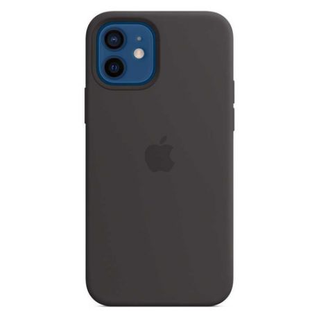 Чехол (клип-кейс) APPLE Silicone Case with MagSafe, для Apple iPhone 12/12 Pro, черный [mhl73ze/a]