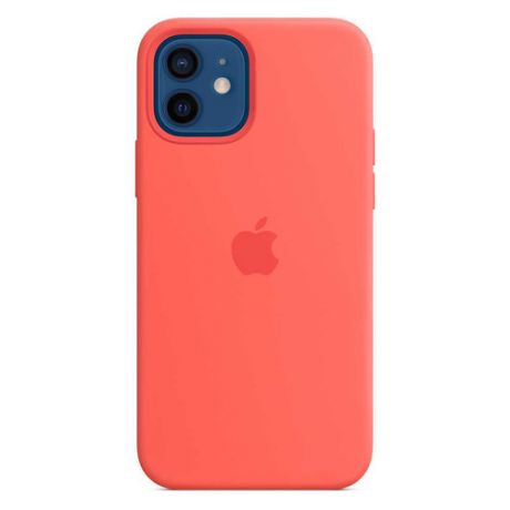 Чехол (клип-кейс) APPLE Silicone Case with MagSafe, для Apple iPhone 12/12 Pro, розовый цитрус [mhl03ze/a]