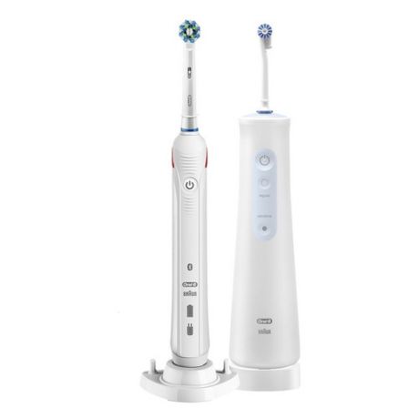 Набор электрических зубных щеток ORAL-B SmartSmile 4400 (Smart 4 + Aquacare 4), цвет: белый [81745073]