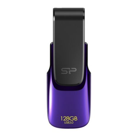 Флешка USB SILICON POWER Blaze B31 128ГБ, USB3.0, фиолетовый и черный [sp128gbuf3b31v1u]