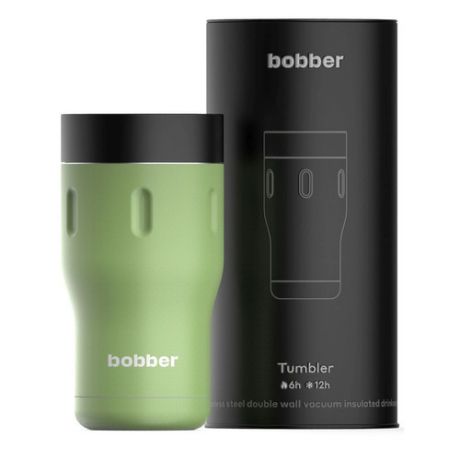 Термокружка BOBBER Tumbler-350, 0.35л, светло-зеленый/ черный