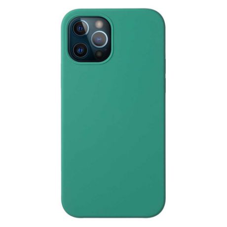 Чехол (клип-кейс) DEPPA Liquid Silicone, для Apple iPhone 12/12 Pro, зеленый [87720]