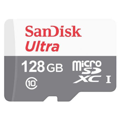 Карта памяти microSDXC UHS-I SANDISK Ultra Light 128 ГБ, 100 МБ/с, Class 10, SDSQUNR-128G-GN6MN, 1 шт.