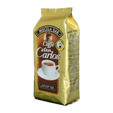 Кофе зерновой CARRARO Don Carlos, средняя обжарка, 1000 гр