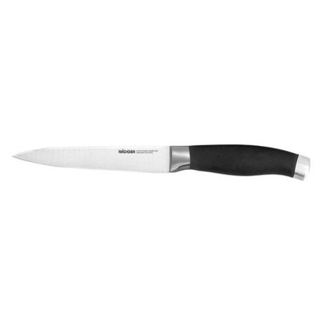 Нож кухонный Nadoba Rut 722711 стальной универсальный лезв.125мм прямая заточка черный/серебристый к