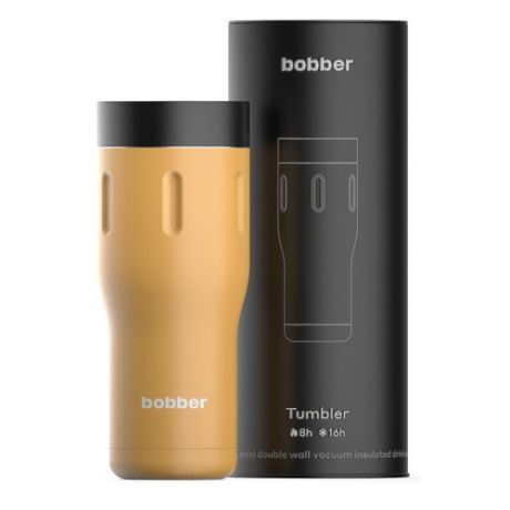 Термокружка BOBBER Tumbler-470, 0.47л, оранжевый/ черный