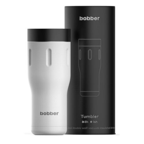 Термокружка BOBBER Tumbler-470, 0.47л, белый/ черный
