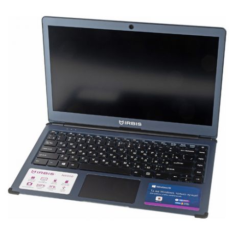 Ноутбук IRBIS NB NB550, 13.3", IPS, Intel Celeron N3350 1.1ГГц, 3ГБ, 32ГБ eMMC, Intel HD Graphics 500, Windows 10, NB550, синий