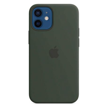 Чехол (клип-кейс) APPLE Silicone Case with MagSafe, для Apple iPhone 12 mini, зеленый кипрский [mhkr3ze/a]