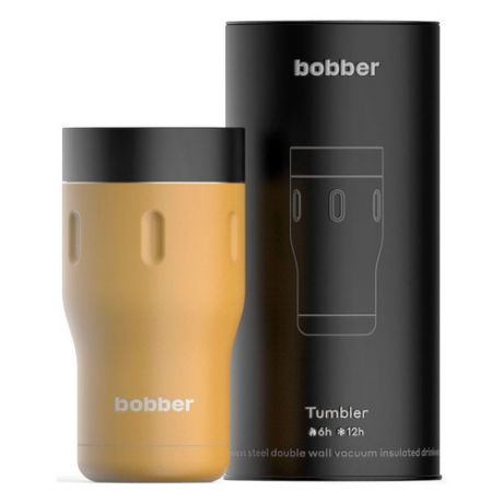 Термокружка BOBBER Tumbler-350, 0.35л, оранжевый/ черный