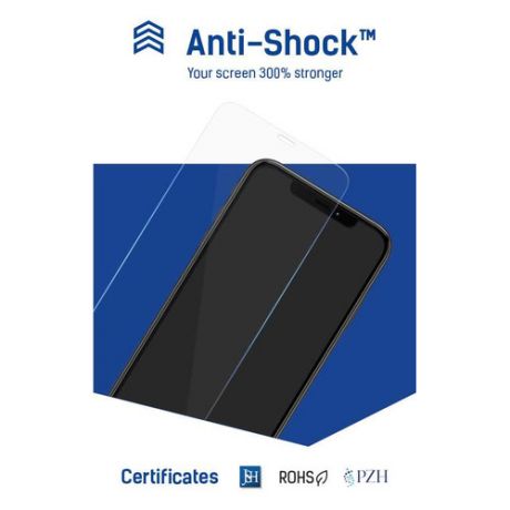 Защитная пленка для экрана и задней крышки Anti-shock антиблик, 100 х 180 мм, 1 шт, прозрачный