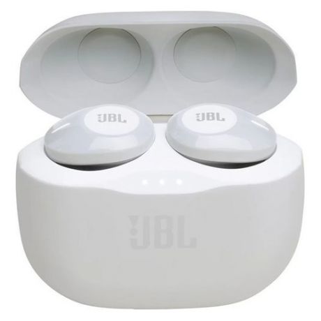 Гарнитура JBL T120TWS AM, Bluetooth, вкладыши, белый [jblt120twswhtam]