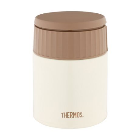Термос THERMOS JBQ-400-MLK, 0.4л, белый/ коричневый