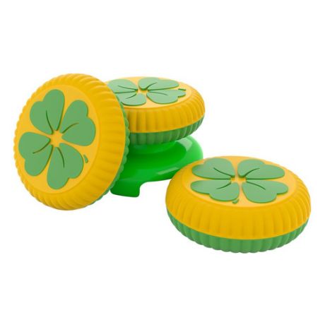 Накладки для кнопок контроллера Rainbo Irish Buka, для PlayStation 4/5, желтый/зеленый
