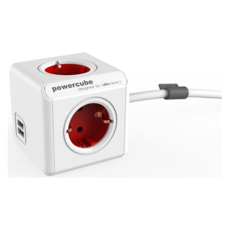 Сетевой удлинитель POWERCUBE Allocacoc Extended 1402RD/DEEUPC, 1.5м, белый