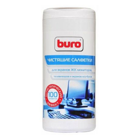 Влажные салфетки BURO BU-Ascreen, 100 шт (туба)