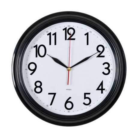 Настенные часы БЮРОКРАТ WALLC-R86P, аналоговые, черный
