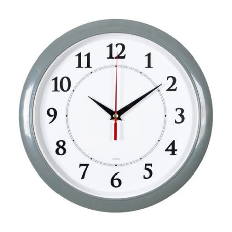 Настенные часы БЮРОКРАТ WALLC-R89P, аналоговые, серый