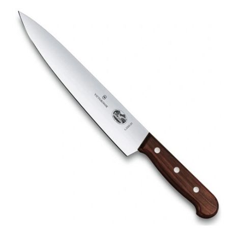 Нож кухонный Victorinox Rosewood (5.2000.22G) стальной разделочный лезв.220мм прямая заточка коричне