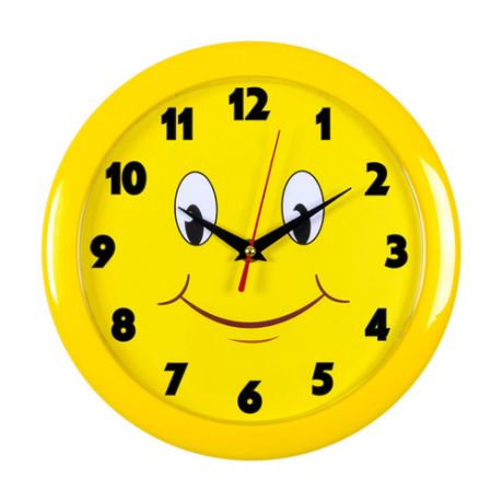 Настенные часы БЮРОКРАТ WALLC-R81P, аналоговые, желтый