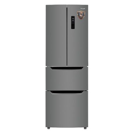 Холодильник WEISSGAUFF WFD 486 NFX, двухкамерный, нержавеющая сталь