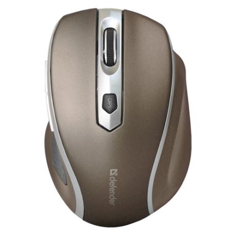 Мышь DEFENDER Safari MM-675, оптическая, беспроводная, USB, коричневый [52678]