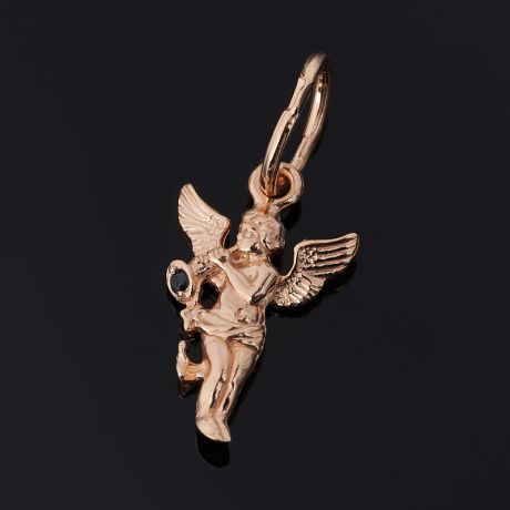 Кулон сапфир Ангел-хранитель огранка (серебро 925 пр. позолота)