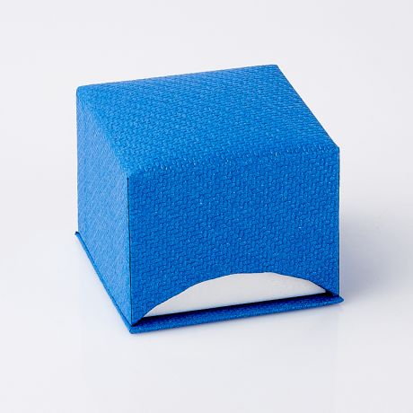 Подарочная упаковка (картон) под кольцо/серьги (коробка) (голубой) 50х50х40 мм