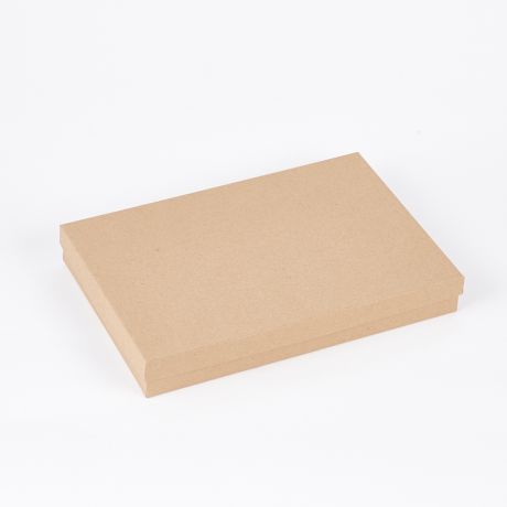 Подарочная упаковка (картон) универсальная (коробка) (бежевый) 300х200х40 мм