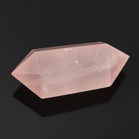 Кристалл розовый кварц (двухголовик) (ограненный) S (4-7 см)