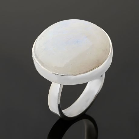 Кольцо лунный камень (адуляр) (серебро 925 пр.) размер 18,5