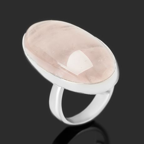 Кольцо розовый кварц (серебро 925 пр.) размер 17,5