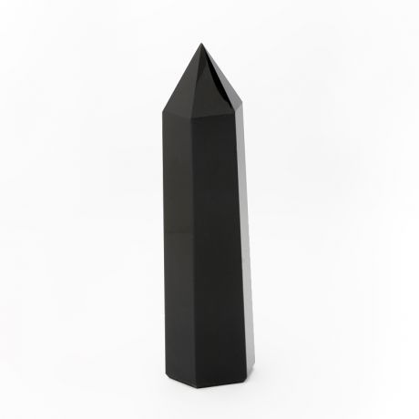Кристалл обсидиан черный (ограненный) M (7-12 см) (1 шт)