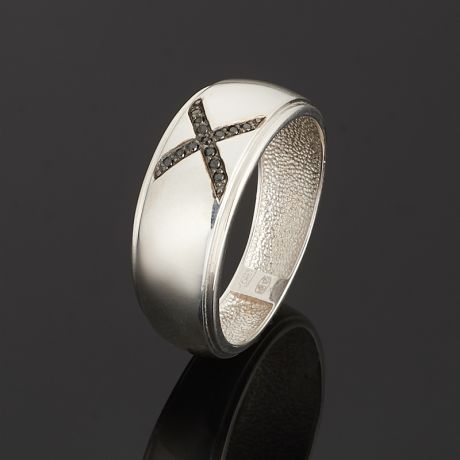 Кольцо бриллиант (серебро 925 пр. родир. бел.) огранка размер 20