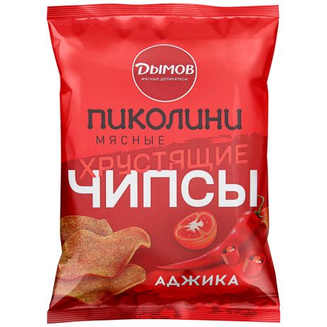 Мясные чипсы сыровяленые Дымов со вкусом аджики 25 г
