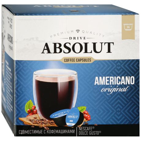 Кофе Absolut Drive Американо 16 капсул по 8 г