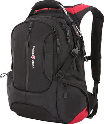 Рюкзак Swissgear 15" черный/красный полиэстер 1200D 36х17х50 см 30 л SA15912215