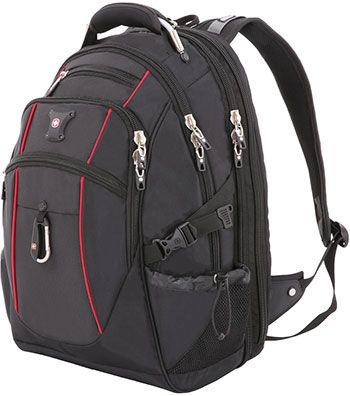 Рюкзак Swissgear 15" чёрный/красный полиэстер 900D/М2 добби 34x23x48 см 38 л SA6677202408