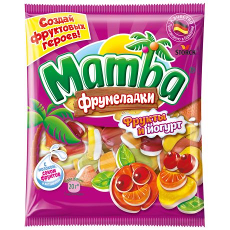 Мармелад Mamba жевательный фрукты и йогурт 72 г