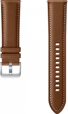 Кожаный ремешок Samsung Stitch Leather Band для Galaxy Watch3 (41мм)/Watch (42мм)/Watch Active2/Active коричневый (ET-SLR85