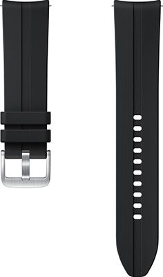 Спортивный ремешок Samsung Ridge Sport Band для Galaxy Watch3 (41мм)/Watch (42мм)/Watch Active2/Active чёрный (ET-SFR85SBEGRU)