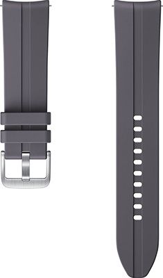 Спортивный ремешок Samsung Ridge Sport Band для Galaxy Watch3 (41мм)/Watch (42мм)/Watch Active2/Active серый (ET-SFR85SJEGRU)